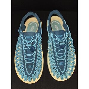 Keen‎ Uneek Turquoise Woven Bungee Cord Water Women's Sandals Sneakers Size 7